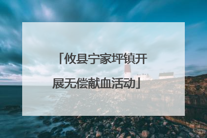 攸县宁家坪镇开展无偿献血活动