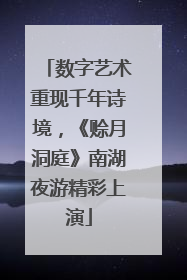 数字艺术重现千年诗境，《赊月洞庭》南湖夜游精彩上演