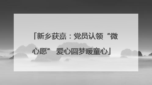 新乡获嘉：党员认领“微心愿” 爱心圆梦暖童心