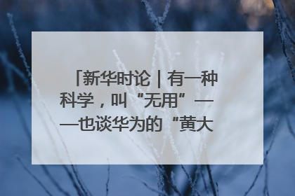 新华时论｜有一种科学，叫“无用”——也谈华为的“黄大年茶思屋”