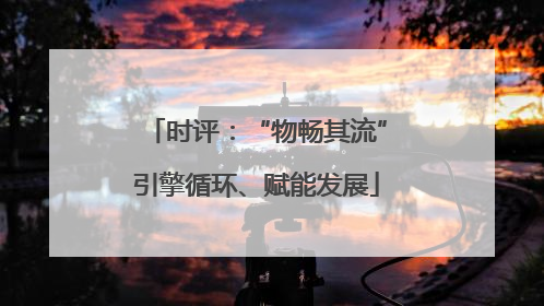 时评：“物畅其流”引擎循环、赋能发展