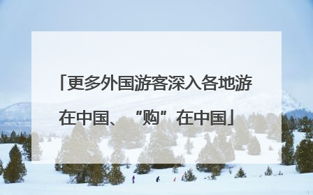 更多外国游客深入各地游在中国、“购”在中国
