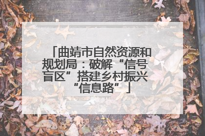 曲靖市自然资源和规划局：破解“信号盲区”搭建乡村振兴“信息路”