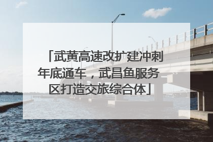 武黄高速改扩建冲刺年底通车，武昌鱼服务区打造交旅综合体