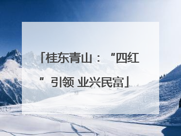 桂东青山：“四红”引领 业兴民富