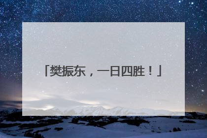 樊振东，一日四胜！