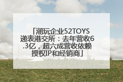 潮玩企业52TOYS递表港交所：去年营收6.3亿，超六成营收依赖授权IP和经销商