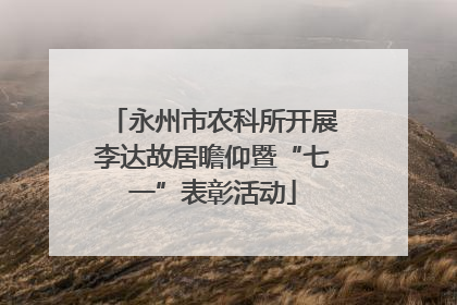 永州市农科所开展李达故居瞻仰暨“七一”表彰活动