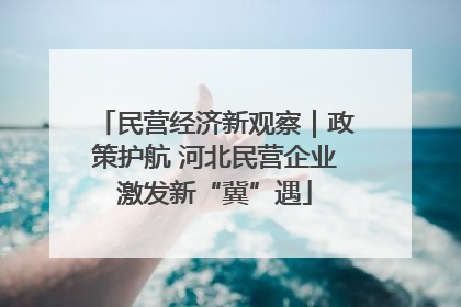 民营经济新观察｜政策护航 河北民营企业激发新“冀”遇