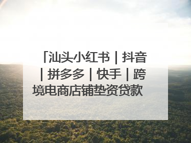 汕头小红书｜抖音｜拼多多｜快手｜跨境电商店铺垫资贷款企业-漫商易