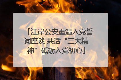 江岸公安重温入党誓词座谈 共话“三大精神”砥砺入党初心