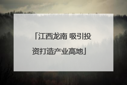 江西龙南 吸引投资打造产业高地
