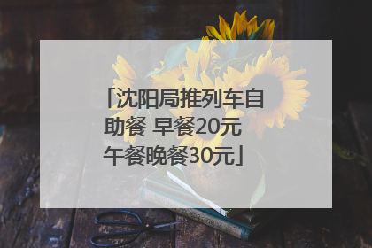 沈阳局推列车自助餐 早餐20元午餐晚餐30元