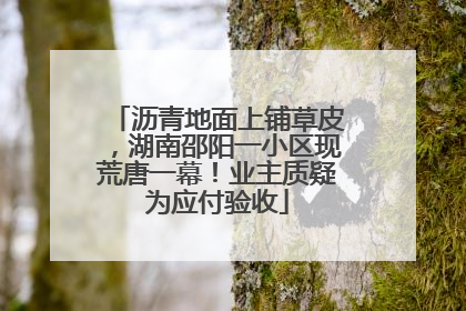 沥青地面上铺草皮，湖南邵阳一小区现荒唐一幕！业主质疑为应付验收