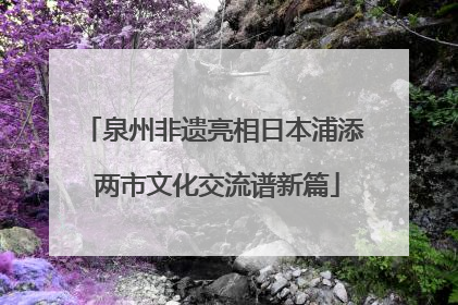 泉州非遗亮相日本浦添 两市文化交流谱新篇