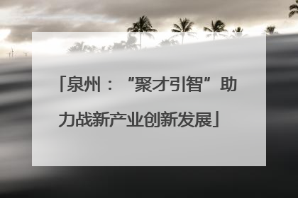泉州：“聚才引智”助力战新产业创新发展