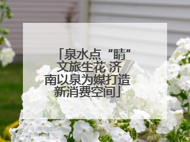 泉水点“睛” 文旅生花 济南以泉为媒打造新消费空间