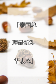 泰国总理最新涉华表态