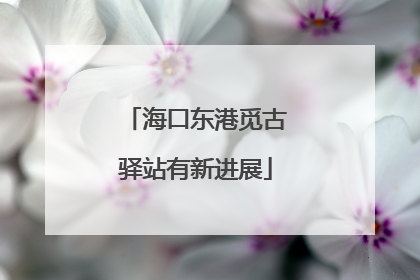 海口东港觅古驿站有新进展