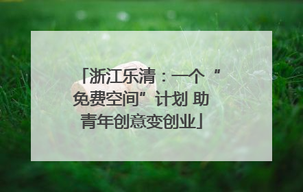 浙江乐清：一个“免费空间”计划 助青年创意变创业
