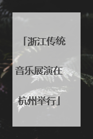 浙江传统音乐展演在杭州举行