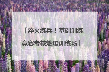 淬火练兵！基础训练竞赛考核燃爆训练场