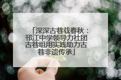 深深古巷载春秋：邗江中学领导力社团古巷组用实践助力古巷非遗传承