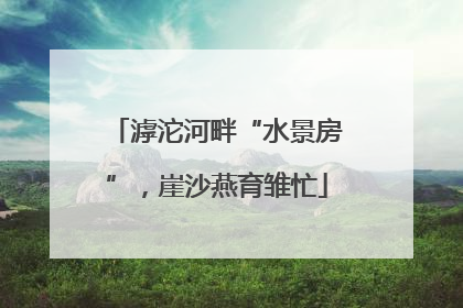 滹沱河畔“水景房”，崖沙燕育雏忙