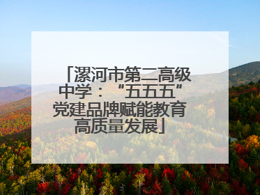 漯河市第二高级中学：“五五五”党建品牌赋能教育高质量发展