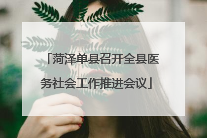 菏泽单县召开全县医务社会工作推进会议