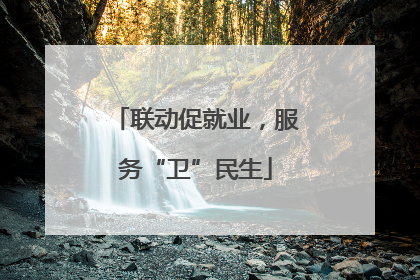 联动促就业，服务“卫”民生