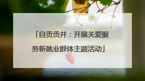 自贡贡井：开展关爱服务新就业群体主题活动