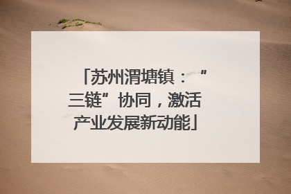 苏州渭塘镇：“三链”协同，激活产业发展新动能