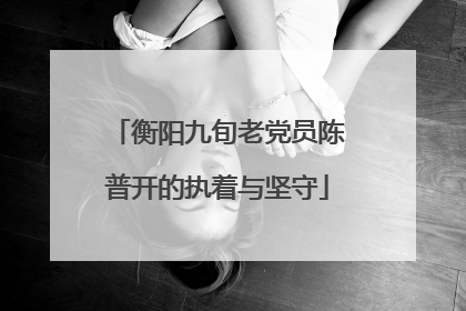 衡阳九旬老党员陈普开的执着与坚守