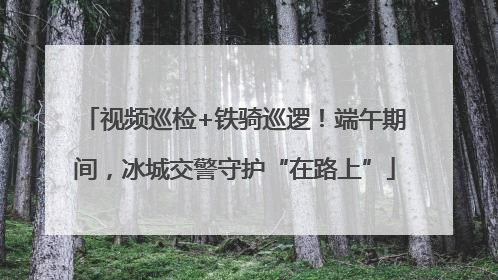 视频巡检+铁骑巡逻！端午期间，冰城交警守护“在路上”