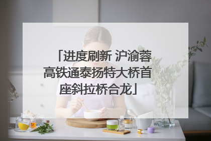 进度刷新 沪渝蓉高铁通泰扬特大桥首座斜拉桥合龙
