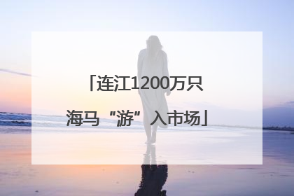 连江1200万只海马“游”入市场