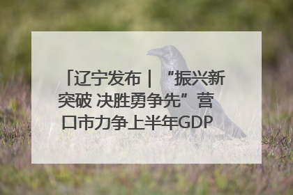 辽宁发布｜“振兴新突破 决胜勇争先”营口市力争上半年GDP增长6%左右