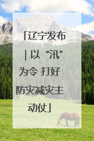 辽宁发布｜以“汛”为令 打好防灾减灾主动仗
