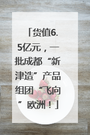 货值6.5亿元，一批成都“新津造”产品组团“飞向”欧洲！