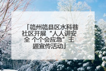 赣州赣县区水科巷社区开展“人人讲安全 个个会应急”主题宣传活动