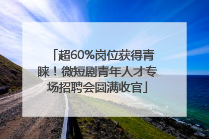 超60%岗位获得青睐！微短剧青年人才专场招聘会圆满收官