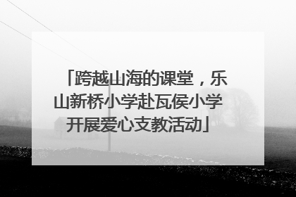 跨越山海的课堂，乐山新桥小学赴瓦侯小学开展爱心支教活动