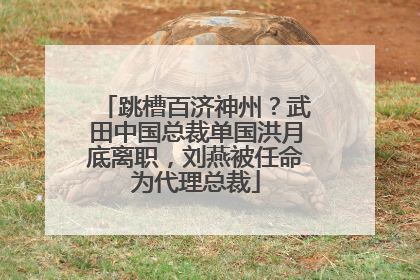 跳槽百济神州？武田中国总裁单国洪月底离职，刘燕被任命为代理总裁