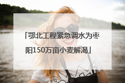鄂北工程紧急调水为枣阳150万亩小麦解渴