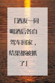 酒友一同喝酒后各自驾车回家，结果都被抓了