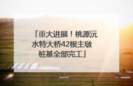 重大进展！桃源沅水特大桥42根主墩桩基全部完工