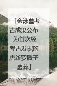 金泳墓考古成果公布 为首次经考古发掘的唐新罗质子墓葬