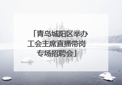 青岛城阳区举办工会主席直播带岗专场招聘会