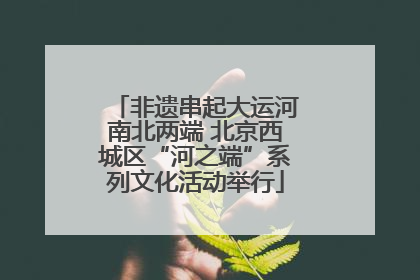 非遗串起大运河南北两端 北京西城区“河之端”系列文化活动举行